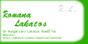 romana lakatos business card